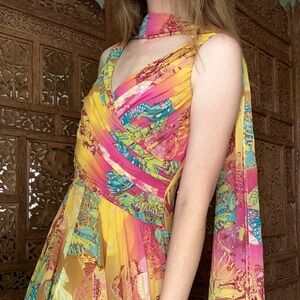 Vibrant Multicolor Maxi Dress